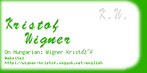 kristof wigner business card